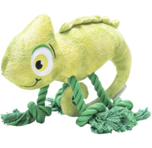 Kameleon knuffel voor honden met touwpootjes