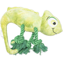 Kameleon hondenspeelgoed met touw