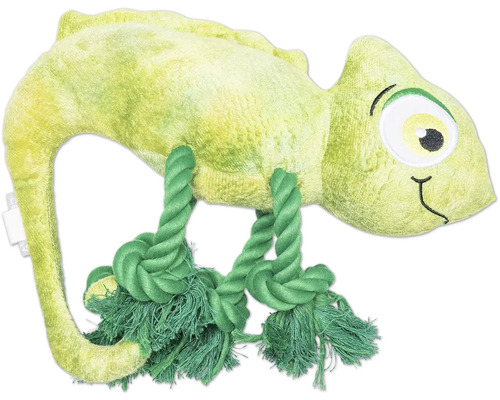 Kameleon hondenspeelgoed met touw