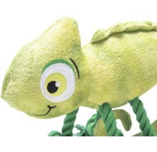 Kameleon knuffel met touwbenen