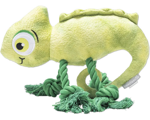 Speelgoed knuffel kameleon met touwpoten