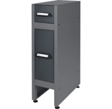 Grijze ladekast met twee laden