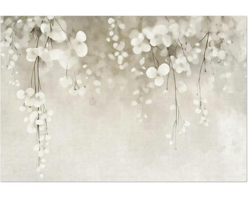 Behang met bloemmotief en takken