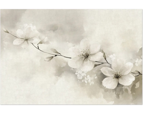 Illustratie van bloeiende takken op een lichte achtergrond