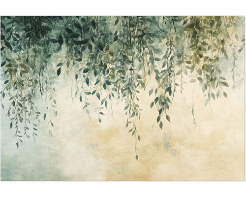 Illustratie van hangende takken met bladeren