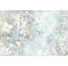 Fotobehang met wit bloemmotief