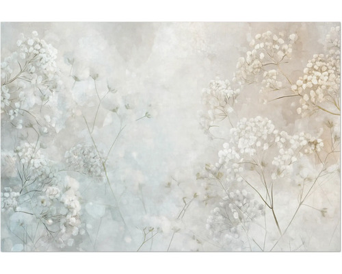 Geschilderde muurschildering met gipskruidmotief