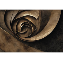 Abstracte afbeelding van spiraalvormige, metalen banden