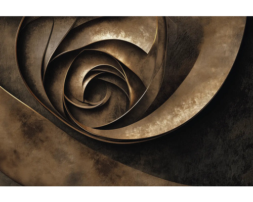 Abstracte afbeelding van spiraalvormige, metalen banden