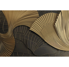 Abstract wanddesign met lijnen en gebogen elementen