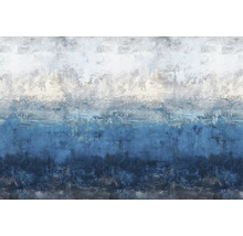 Behang met abstract ontwerp in blauw en wit