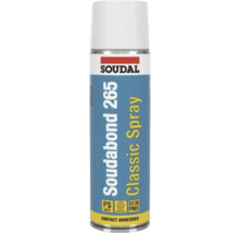 Soudal Logo. Soudabond 265 contact spraybus. Veilige contact spray.