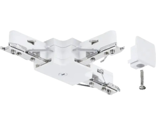 Hoekconnector voor stroomrails met schroef voor verlichtingssystemen