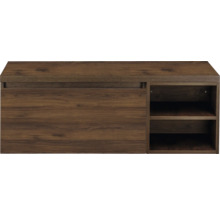 Houten schoenenkast met schuifdeur en planken