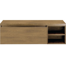 Houten meubel met schuifdeur en planken