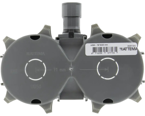 Attema inbouwdoos, diameter 71 millimeter