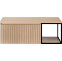 Moderne bijzettafel met geribbelde voorkant en open vak