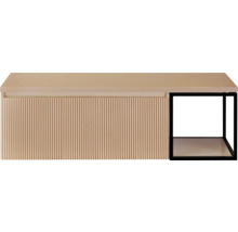 Onderkast met geribbelde voorkant en open plank