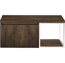 Houten wastafelonderkast met metalen frame