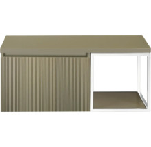 Wastafelonderkast met geribbelde voorkant en open vak