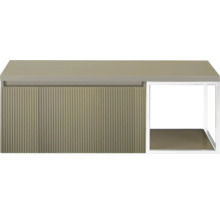 Wastafelonderkast met geribbelde voorkant en open schap