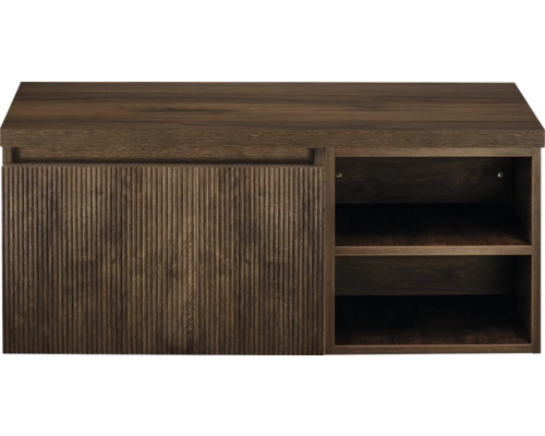 Houten dressoir met schuifdeur en planken