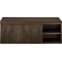 Wastafelonderkast met open vak en ribbelstructuur