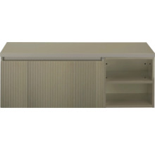 Onderkast met geribbelde deur en open planken