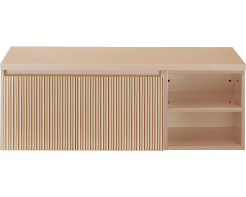 Wandhangende wastafelonderkast met schuifdeur en legplanken