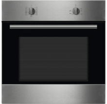 Roestvrijstalen inbouwoven met bedieningselementen en kijkvenster