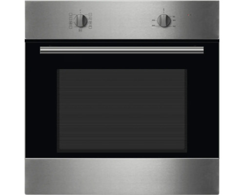 Roestvrijstalen inbouwoven met bedieningselementen en kijkvenster