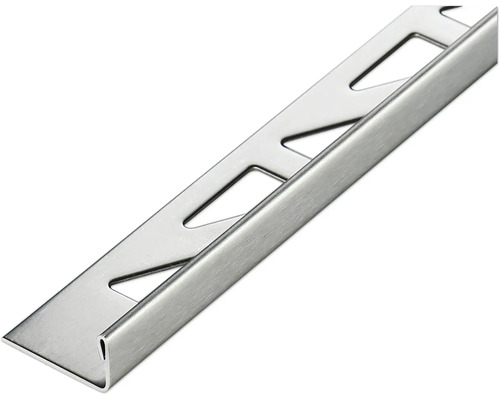 AKKIT Afsluitprofiel geborsteld RVS 12,5 mm x 300 cm Tegelprofiel van metaal