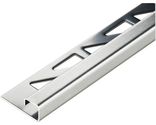 AKKIT Afsluitprofiel vierkant geborsteld RVS 11 mm x 300 cm Tegelprofiel van metaal