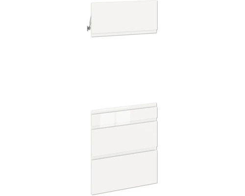 PICCANTE SMART Kastfront "AM" white voor hoogkastelement met oven "23, 37 of 42" Hoge kast met drie laden en een deur