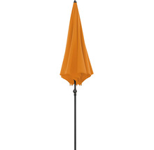 Oranje parasol met zwart frame