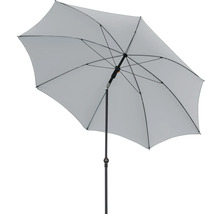 Geopende parasol met mast