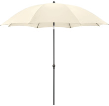 Cremekleurige parasol met centrale mast voor buiten