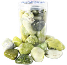 Groene jade sierkeien in container