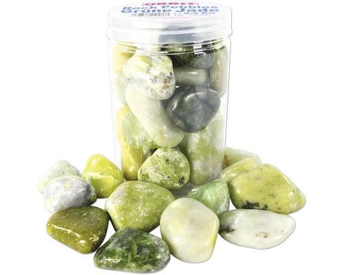 Groene jade sierkeien in container
