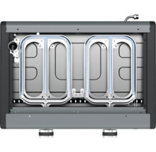 Interieur van een verwarmingstoestel met twee branders