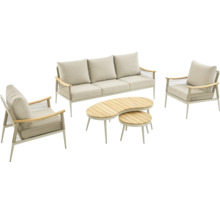 Tuinmeubelset met bank, fauteuils en bijzettafels