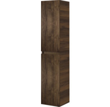 Hoge badkamerkast met houten structuur