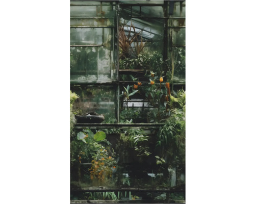 Close-up van een kas met planten