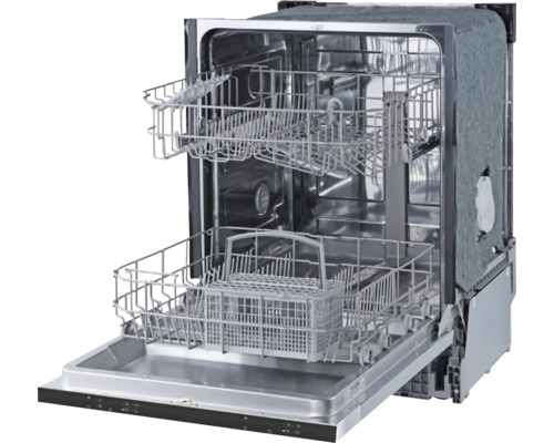 Geopende vaatwasser met vaatwaskorven