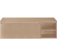 Wandhangende wastafelonderkast met een lade en twee open vakken