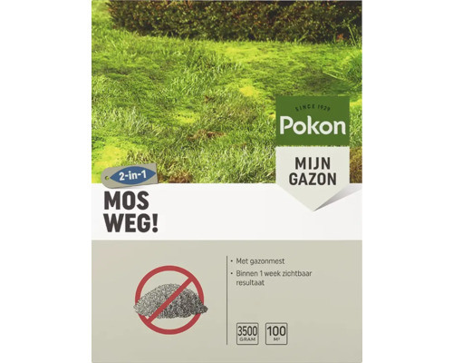 Pokon Mijn Gazon 2-in-1 mosbestrijder met gazonmest, geschikt voor 100 vierkante meter