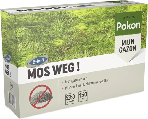 Pokon Gazon Mos Weg, 5250 gram voor 150 vierkante meter