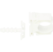 Pijpbevestiging met plug voor de bevestiging van buizen