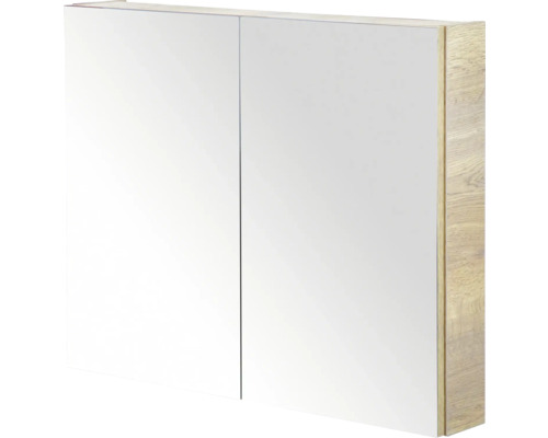 Spiegelkast met twee deuren en houten frame