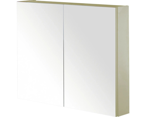 SANOX Spiegelkast met twee deuren enkelzijdig 80x65x13 cm olive Spiegelkast met twee deuren